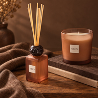 Diffuseur de parfum à bâtonnets et bougie parfumée AIKUN au design unique, personnalisable avec logo gravé, moderne et durable