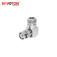 Adaptateur de câble coaxial RF 50 ohms, connecteur RF femelle N à angle droit vers adaptateur BNC mâle, en stock