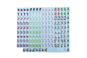 Juego de Fichas de Mahjong Cuadradas de Acrílico Azul Aciano de Lujo, Fichas de Mahjong Americanas Multicolores de una Sola Capa, Línea <span class=keywords><strong>Americana</strong></span> OMM - Product Image 3