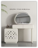Coiffeuse artistique avec miroir LED irrégulier et armoire latérale amovible, table de maquillage moderne pour chambre à coucher, vente en gros