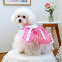 Robe de cosplay rose mignonne de style princesse avec tissu léger de qualité supérieure pour chiens et chats de petite et moyenne taille
