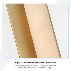 Aplique de Pared Moderno de Alabastro, Decoración de Lujo para Hotel, Forma de Píldora Lineal, Piedra Natural, Latón, LED, Aplique Tubular Lineal Fosse - Product Image 3