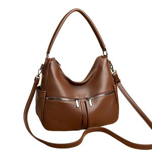 Sac fourre-tout Street Girl à imprimé léopard et patchwork avec plusieurs poches et rivets, sac à bandoulière vintage, sac antique - Product Image 1