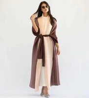 Abaya ample de grande taille de haute qualité de style bohème Miyake avec dégradé, robe brodée plissée pour femmes musulmanes