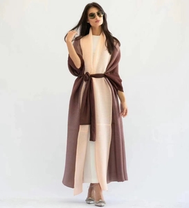 Abaya ample de grande taille de haute qualité de <span class=keywords><strong>style</strong></span> <span class=keywords><strong>bohème</strong></span> Miyake avec dégradé, robe brodée plissée pour femmes musulmanes - Product Image 6