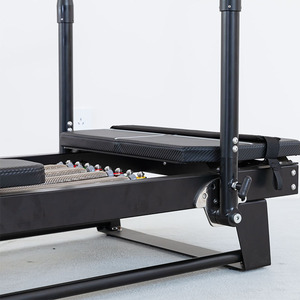 HUAVIGOR <span class=keywords><strong>Pilates</strong></span> Reformer in Lega di Alluminio Commerciale per Studio, Regolabile, Nero Opaco, per Allenamento Core e Riabilitazione, Personalizzabile OEM - Product Image 3