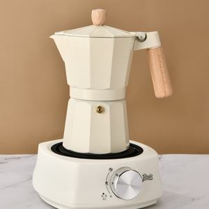 Cafetera Espresso <span class=keywords><strong>Moka</strong></span> Portátil Kingze con Logotipo Personalizado, Estilo Italiano, Aleación de Aluminio, Disponible en Tamaños de 150 ml, 300 ml, 450 ml y 600 ml - Product Image 3