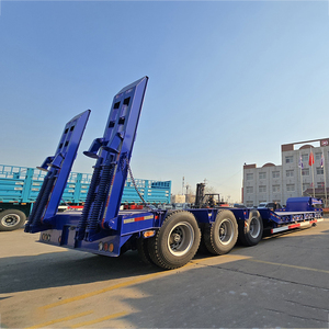 40 chân 3-trục 4 trục container bán Trailer 80 tấn CE chứng nhận cường độ cao cổ ngỗng phẳng bán Trailer - Product Image 3