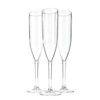 Flûte à champagne en plastique PC transparent incassable de qualité alimentaire, personnalisable avec logo, pour discothèque, lounge, festival, célébration