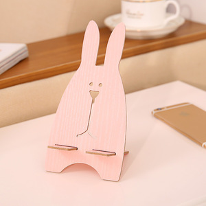 Милый стиль мультфильм красочный Универсальный деревянный ленивый кролик животных Настольный держатель для телефона для Ipad и телефона - Product Image 6