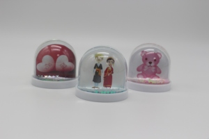Custom Souvenir Photo Frame Kit Christmas Santa <strong>Snowman</strong> Plastic Water Snow <strong>Globe</strong> - Product Image 5