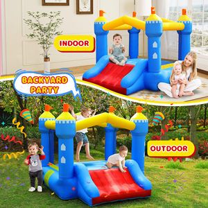 Château gonflable pour enfants avec toboggan pour intérieur, extérieur, jardin, château gonflable commercial pour location de fêtes d'anniversaire - Product Image 6