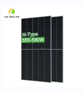 N type Topcon Solar Panels 555w to 580w 144 Half Cell Solar module for PV plant with good cost