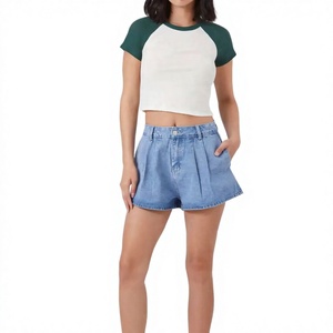 T-shirts courts pour femmes 100 % coton, style hip-hop, personnalisables avec logo, col rond, manches courtes, imprimés d'été, respirants, vente en gros - Product Image 1