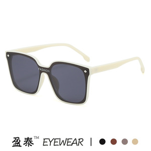 Oversized Square <b>Sunglasses</b> For Women Pc Frame Yellow Lens Uv400 Protection Driving Style - Product Image 5