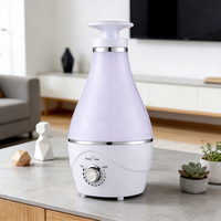 Diffuseur d'huiles essentielles électrique à ultrasons, humidificateur miniature à brume froide à haut rendement avec lumière nocturne
