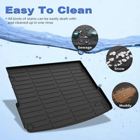 Tapis de sol de voiture en TPE de qualité médicale, antidérapants, tapis de coffre toutes saisons pour Ford Edge 2015-2023
