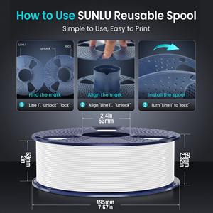 Filament SUNLU TPU 95A 0,5 kg 1,75 mm pour imprimante 3D, haute élasticité, résistant à la chaleur, livraison rapide, options multicolores - Product Image 5
