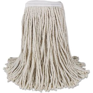 Boardwalk BWKCM02016S 4-Ply #16 White Cotton Band <b>Mop</b> Head Cut-End Design 12/ Carton - Product Image 5