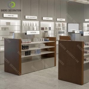 Comptoir d'exposition personnalisé pour dispensaire, armoire d'exposition de luxe pour pharmacie, mobilier de pharmacie pour magasin de produits médicaux - Product Image 2
