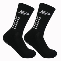 Chaussettes d'entraînement sportif d'automne avec logo antidérapant Technics tricotés pour le football, la course à pied et le cyclisme