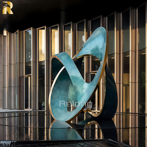 Design contemporain personnalisé jardin extérieur grande statue d'art en métal <span class=keywords><strong>sculpture</strong></span> <span class=keywords><strong>abstraite</strong></span> en bronze - Product Image 2