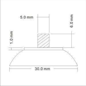 Offre Spéciale échantillon gratuit fabrication 30mm plat PVC ventouse avec écrous à vis - Product Image 4