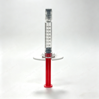 Jeringa de vidrio de borosilicato de varios tamaños con Luer Lock, émbolo codificado por colores y kit de tope para envasado de líquidos estéticos