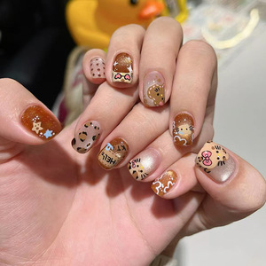 Muestra Gratuita, Venta al por Mayor, 10 Uds. <span class=keywords><strong>Uñas</strong></span> <span class=keywords><strong>Acrílicas</strong></span> Francesas Reutilizables <span class=keywords><strong>de</strong></span> Cobertura Completa, Hermosas y Lujosas, Diseño Personalizado, Hechas a Mano - Product Image 4