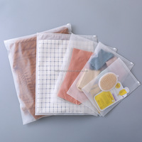 Sacs à fermeture éclair en plastique givré blanc personnalisés, écologiques, recyclables, en PE EVA, avec logo imprimé en relief, adhésifs, fabriqués au Guangdong
