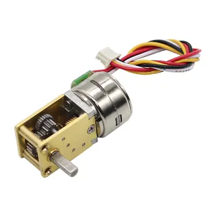 JGY-15BY küçük boyutlu Mini 5mm çaplı şanzıman 5V step motor 2 faz 4 tel kendinden kilitleme tüm metal dc motor hız kontrolörü