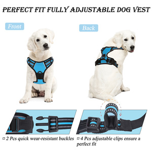 Arnés para Perro Grande Ajustable, Reflectante, Resistente, de Alta Calidad, con Logotipo Personalizado del Fabricante, para Entrenamiento Táctico, con Pañuelo - Product Image 6
