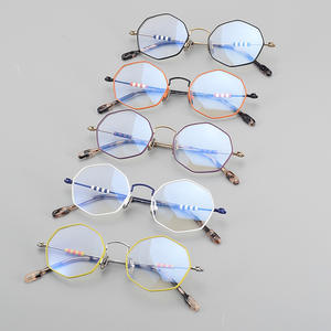 Nuovo 2025 di lusso di Design poligonale <span class=keywords><strong>Vintage</strong></span> lega di titanio colorato telaio di alta qualità in metallo framework occhiali - Product Image 5