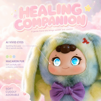 Peluche interactive IA de 12 pouces avec yeux LED dynamiques bleus, compagnon émotionnel, fonctions tactiles et d'apprentissage – Vente en gros
