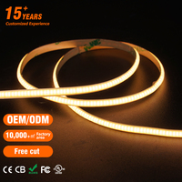 Bande LED COB à découpe libre, ruban LED flexible DC24V 528 LED, 3000K 4000K 6000K, mini bande LED COB découpable
