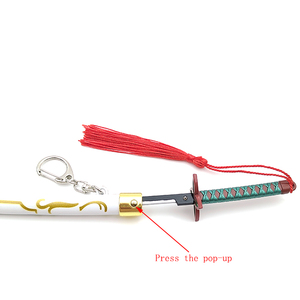 Aleación de zinc espada Metal llavero Anime espada llavero <span class=keywords><strong>mini</strong></span> katana para Demon Slayer Kochou <span class=keywords><strong>Shinobu</strong></span> - Product Image 5