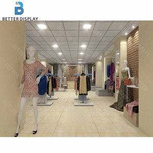 Expositor <span class=keywords><strong>de</strong></span> Ropa <span class=keywords><strong>de</strong></span> Acero para Hombre y Mujer a Precio Competitivo, con Gabinete para Zapatos y Bolsas, Mostrador para Tienda - Product Image 4