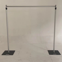 Haute qualité réglable tuyau et drap toile de fond aluminium arc stand rideaux pour mariage