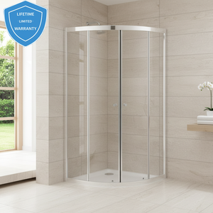 Cabina de Ducha Curva de Vidrio Templado con Marco de Aluminio Personalizable al por Mayor - Product Image 1