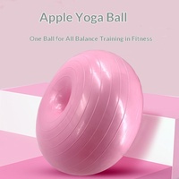 Ballon de yoga gonflable antidérapant en PVC écologique en forme de donut, 50 cm, pour fitness, entraînement d'équilibre, rééducation post-partum et renforcement du tronc