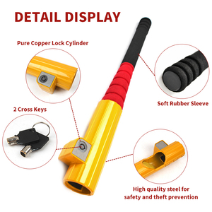 Serrure de <span class=keywords><strong>volant</strong></span> en alliage robuste avec noyau en laiton-Serrure de voiture antivol universelle pour SUV/camion/fourgonnette-Pas d'<span class=keywords><strong>alarme</strong></span> - Product Image 3