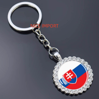 Gantungan Kunci Bunga Berhias Berlian Imitasi Bendera Serbia, Laris Manis, Hiasan Kunci Ransel, Gantungan Dompet, Suvenir Perjalanan