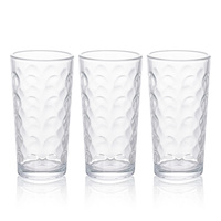 Gobelet à boisson rond en verre transparent de qualité supérieure de 6 oz avec base sécurisée en acier inoxydable 316 pour café, jus, eau et cocktails