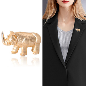 Broche de Rinoceronte Exquisito de Alta Qualidade Europeu e Americano, Versátil e Simples, para Colar de Terno, Brinquedos Exquisitos para Crianças - Product Image 5
