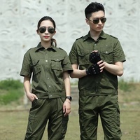 Ensemble veste et pantalon tactique pour hommes Green Corps, en coton et polyester, uniforme tactique, vêtements de travail