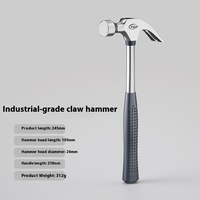 Marteau de charpentier multifonctionnel OEM à tête carrée texturée de 105 mm, petit, pour usage domestique, avec tête de dénudage de clous, idéal pour les toitures