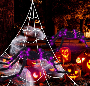 <span class=keywords><strong>Décoration</strong></span> d'<span class=keywords><strong>extérieur</strong></span> araignée lumineuse LED en polyester colorée et économique de 30 cm pour fête d'<span class=keywords><strong>Halloween</strong></span> adulte et <span class=keywords><strong>décoration</strong></span> intérieure - Product Image 3