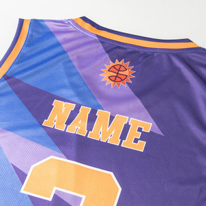 Latest sublimation reversible basketball jersey, customized design basketball jersey uniform - Product Image 5