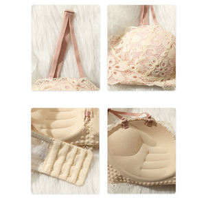 Sujetador de Alta Calidad sin Costuras, Transpirable, con Encaje Bordado Floral, Tirantes Ajustables, Suave y Cómodo para Mujer - Product Image 4