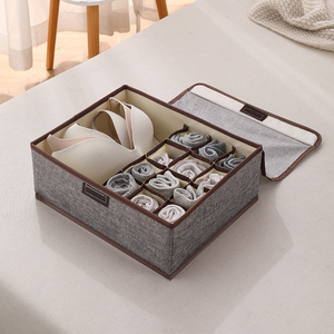 Caja organizadora de ropa interior con diseño de cajón y múltiples compartimentos, contenedores de almacenamiento de tela transpirable, calcetines, sujetadores, divisor de armario - Product Image 5